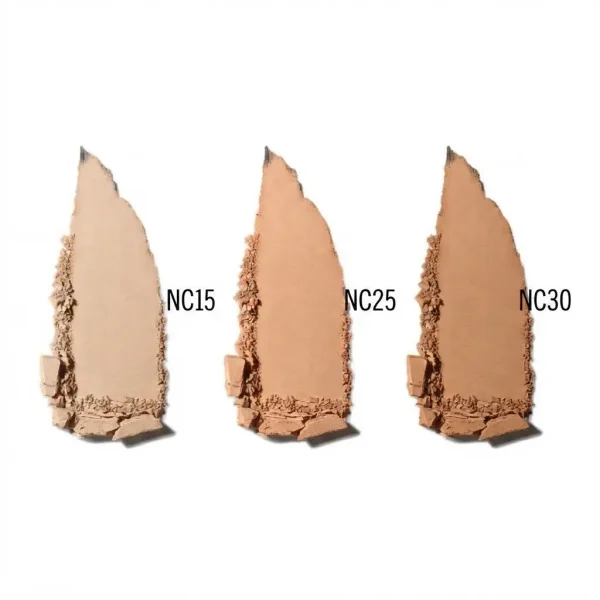 مقایسه رنگ پنکک مک NC15 و NC25 و NC30