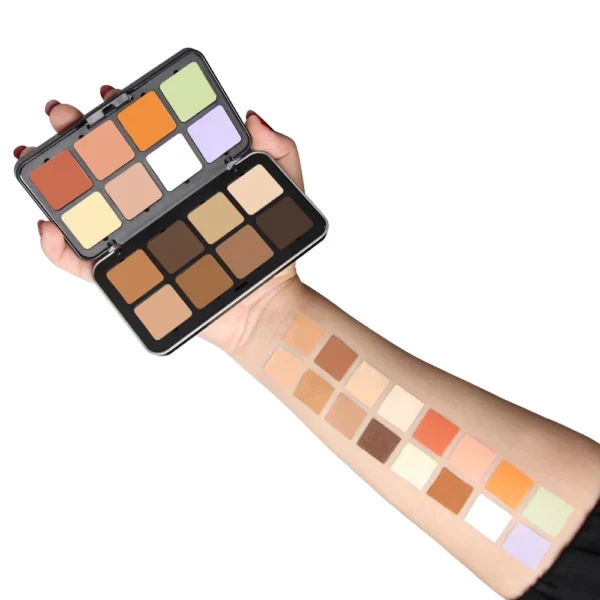 تصویر تست محصول پالت کانسیلر و کانتور ۱۶ رنگ فوراور ۵۲ مدل کاموفلاژ Forever52 16 Color Camouflage HD Palette – CHP