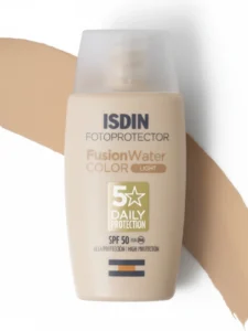تصویر دوم محصول ضد آفتاب ایزدین مدل فیوژن واتر رنگی لایت SPF 50 ISDIN FUSION WATER TINTED LIGHT