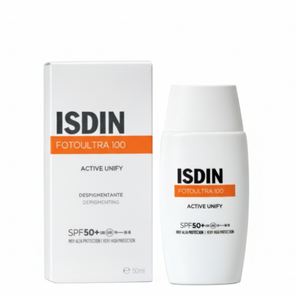 تصویر کامل محصول ضد آفتاب ایزدین مدل اکتیو یونیفای SPF 50+ ISDIN FOTOULTRA 100 ACTIVE UNIFY