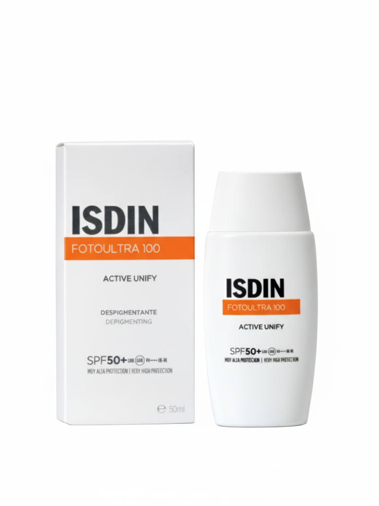 تصویر کامل محصول ضد آفتاب ایزدین مدل اکتیو یونیفای SPF 50+ ISDIN FOTOULTRA 100 ACTIVE UNIFY