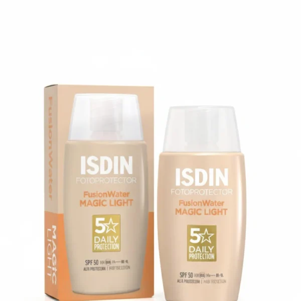 تصویر کامل محصول ضد آفتاب ایزدین مدل فیوژن واتر رنگی لایت SPF 50 ISDIN FUSION WATER TINTED LIGHT
