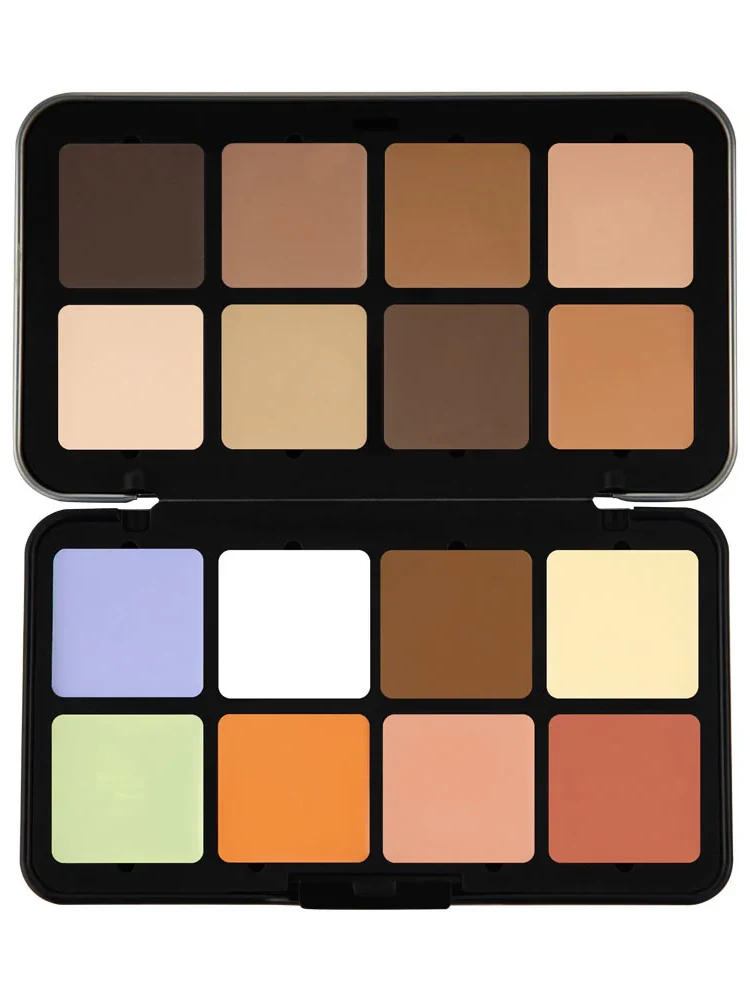 تصویر کامل محصول پالت کانسیلر و کانتور ۱۶ رنگ فوراور ۵۲ مدل کاموفلاژ Forever52 16 Color Camouflage HD Palette – CHP