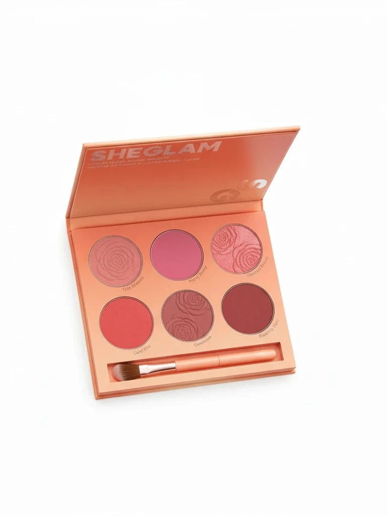 پالت رژگونه ۶ رنگ شیگلم مدل Floral Flush Blush Palette