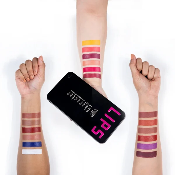 تصویر تست محصول پالت رژ لب کاراکتر لیپس آرتیست Character Lips Artist Lipstick Palette