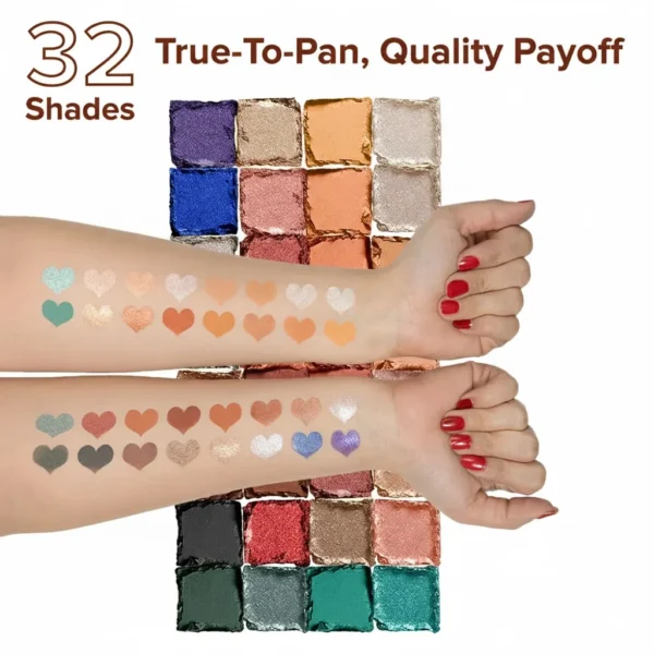تصویر تست محصول پالت سایه نچرال فوراور۵۲، ۳۲ رنگ Forever52 Naturals 32 Color Eyeshadow Palette NTR
