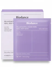 ماسک بایودنس بازسازی‌کننده خاویار Biodance Rejuvenating Caviar PDRN Real Deep Mask