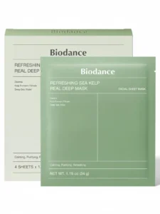 ماسک بایودنس تازه‌کننده جلبک دریایی Biodance Refreshing Sea Kelp Real Deep Mask
