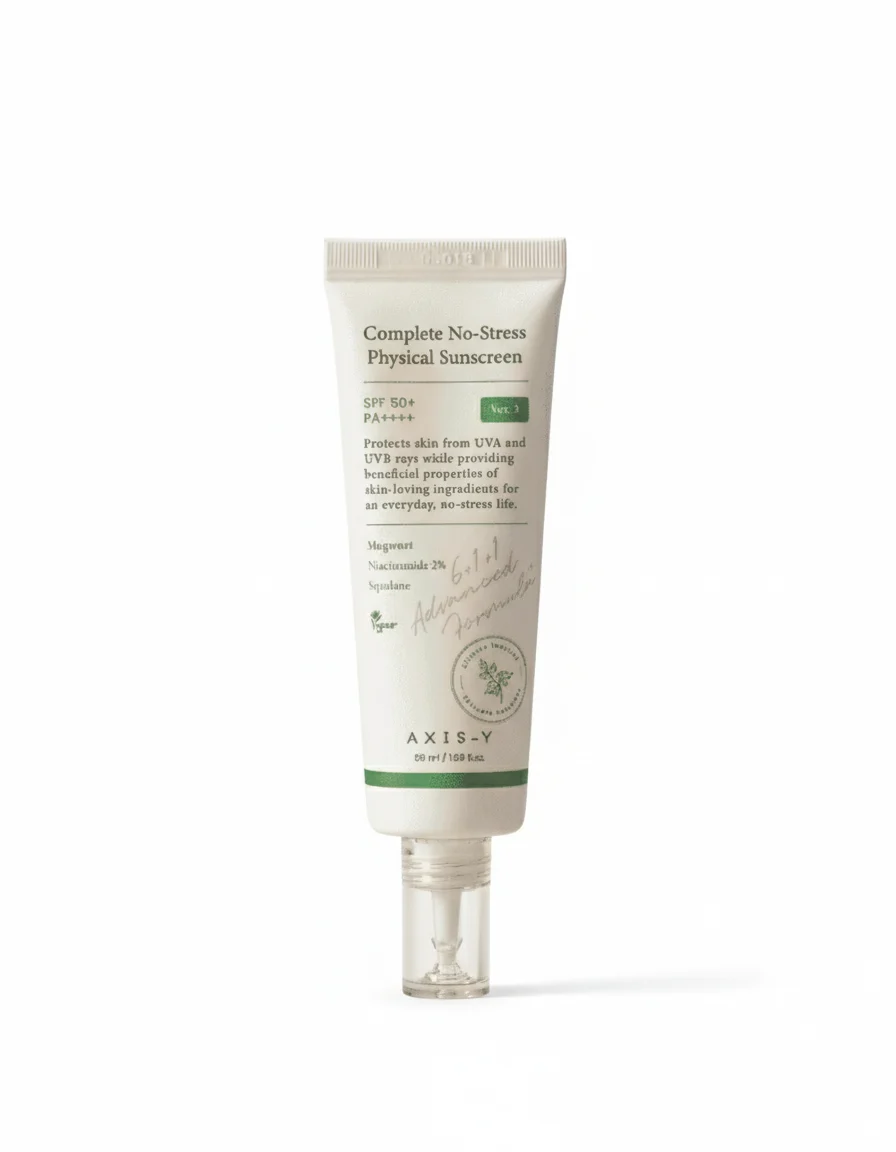 تصویر کامل محصول کرم ضد آفتاب بدون رنگ اکسیس وای کامپلیت نو استرس SPF 50 AXIS-Y Complete No-Stress Physical Sunscreen V.3 تصویر کامل محصول کرم ضد آفتاب بدون رنگ اکسیس وای کامپلیت نو استرس SPF 50 AXIS-Y Complete No-Stress Physical Sunscreen V.3