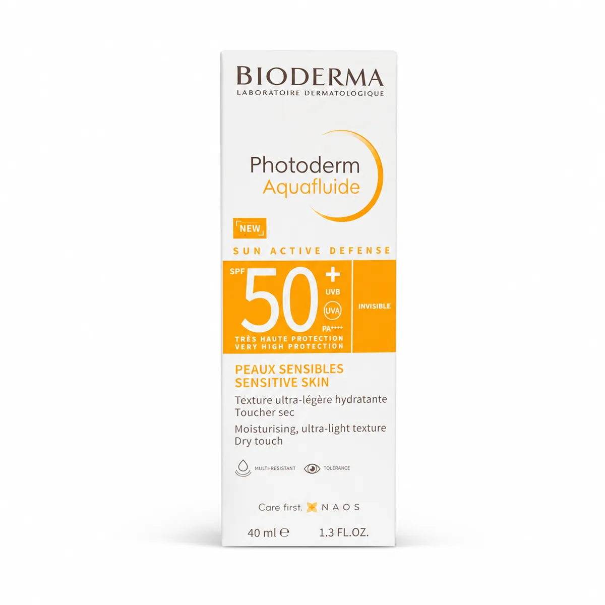 فلوئید ضد آفتاب فتودرم آکوافلوئید بایودرما SPF 50+ بیرنگ ۴۰ میل