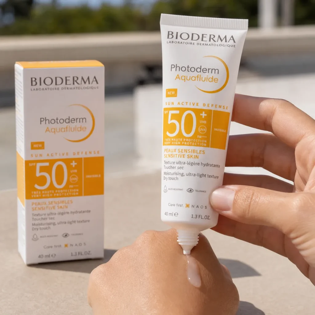 فلوئید ضد آفتاب فتودرم آکوافلوئید بایودرما SPF 50+ بی‌رنگ ۴۰ میل