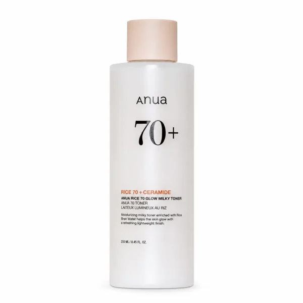 تونر آبرسان و روشن‌کننده برنج Anua Rice 70+ Ceramide ۲۵۰ میل