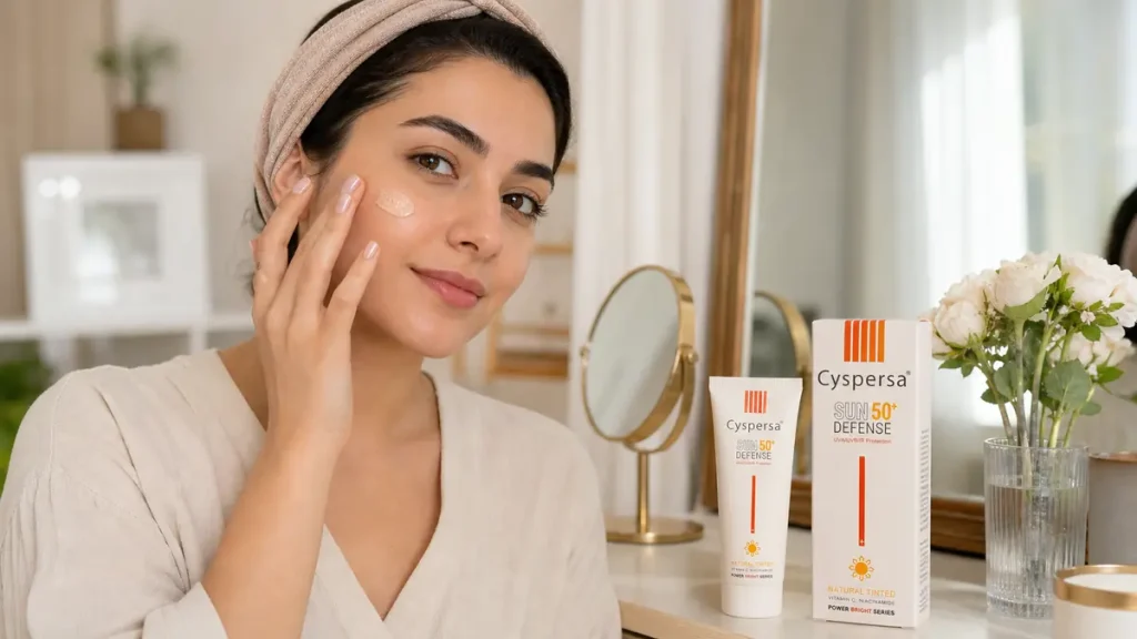 استفاده از ضد آفتاب رنگی سیسپرسا Sun Defense SPF 50+ در روتین روزانه
