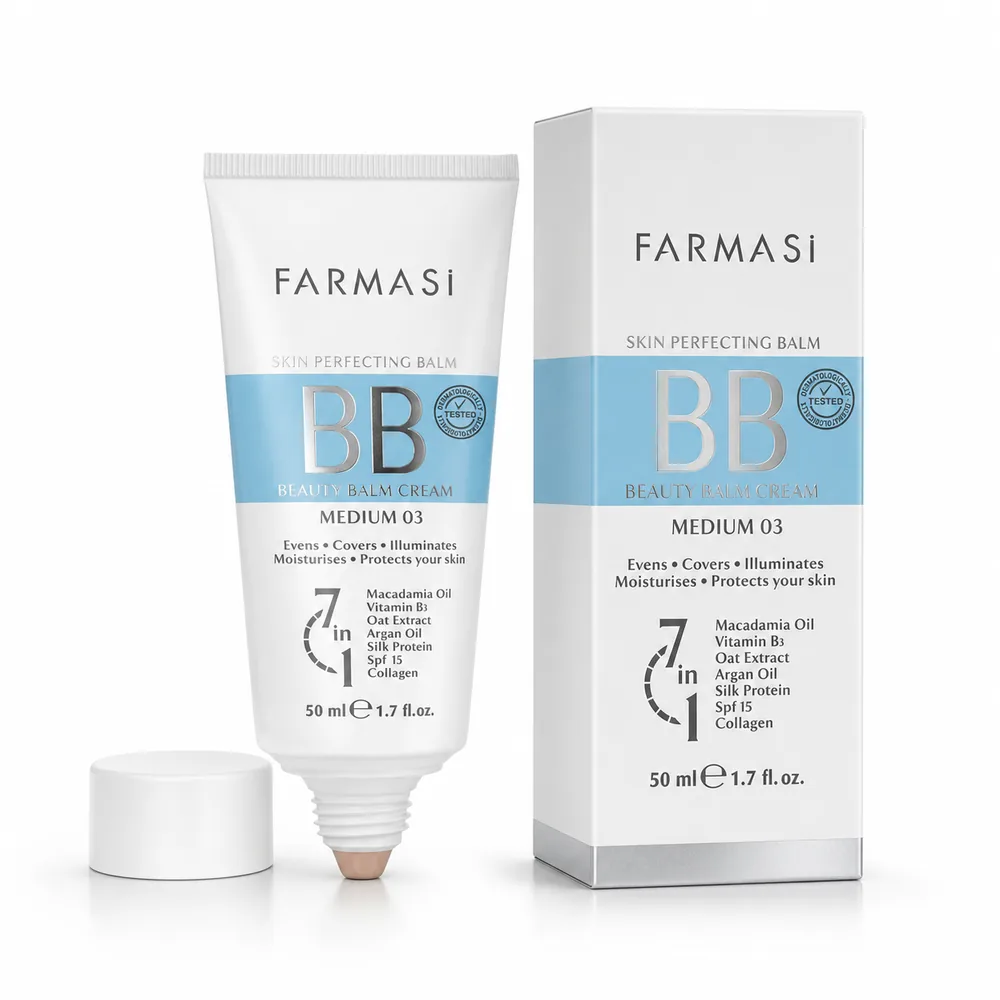 بی بی کرم فارماسی مدل Skin Perfecting Balm شماره 03 Medium حجم 50 میلی‌لیتر
