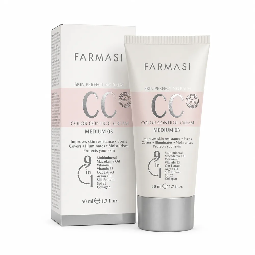 سی سی کرم فارماسی مدل CC Color Control Cream شماره 03 Medium حجم 50 میلی‌لیتر