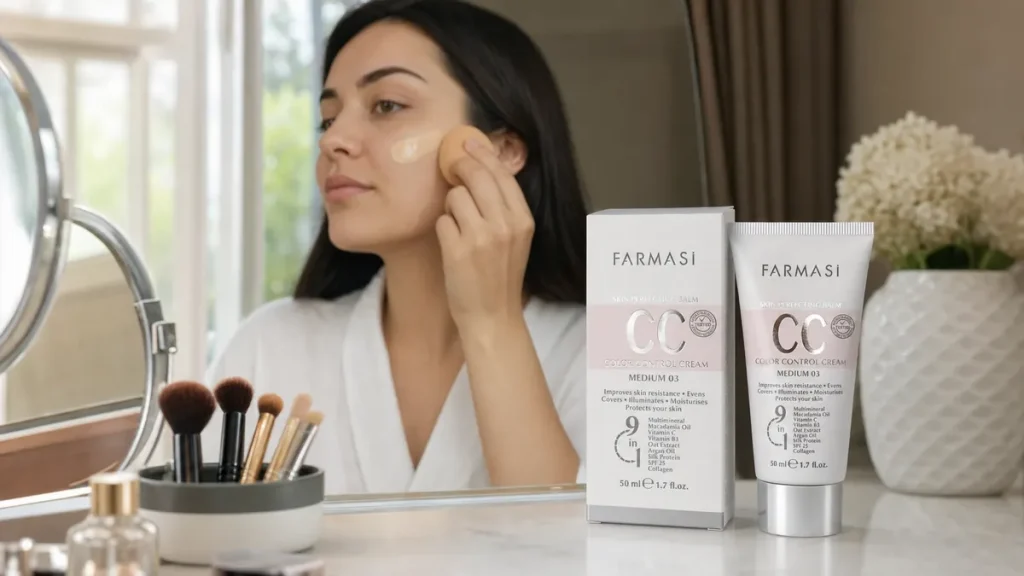 استفاده از سی سی کرم فارماسی شماره 03 Medium در محیط واقعی آرایش
