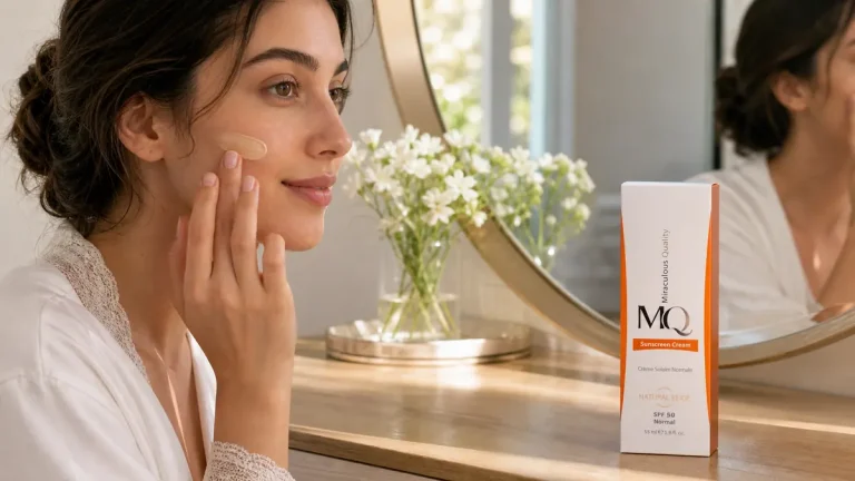 ضد آفتاب رنگی برای پوست نرمال؛ راهنمای انتخاب و استفاده از MQ بژ طبیعی SPF 50