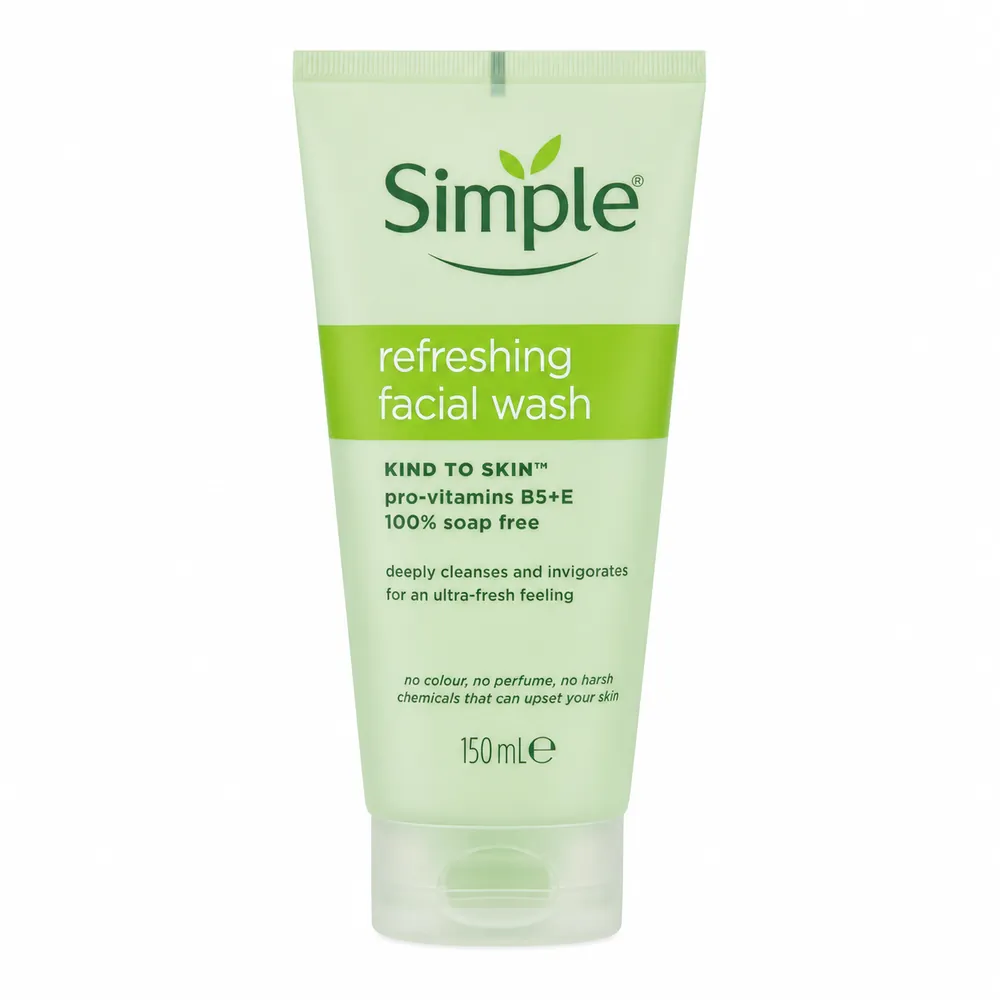 ژل شستشوی صورت پوست حساس سیمپل Refreshing Facial Wash