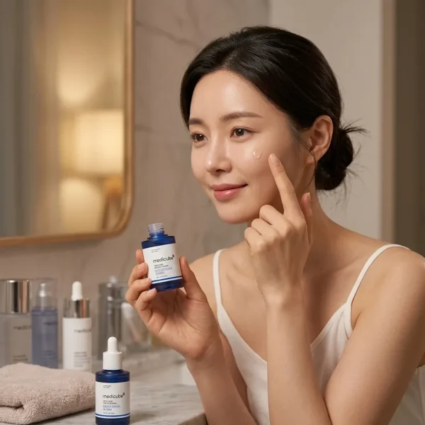 استفاده از سرم Zero Pore One Day مدیکیوب در روتین شب