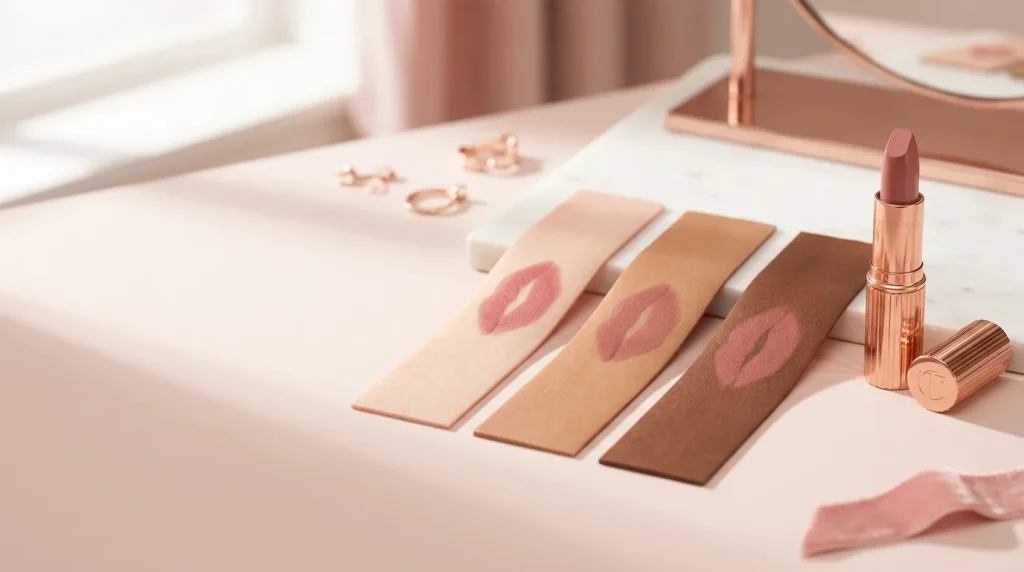 نمایش رژ لب Pillow Talk روی تناژهای مختلف پوست و لب