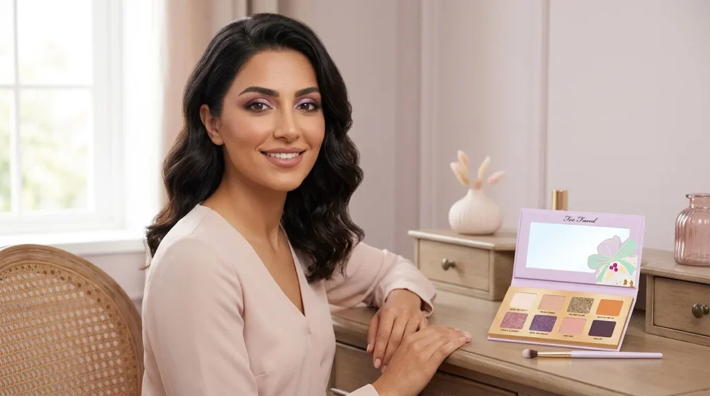 آموزش آرایش چشم صورتی و یاسی با پالت Too Faced Popcorn Balls