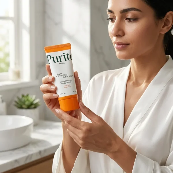 استفاده از ضدآفتاب پیوریتو Daily Soft Touch روی پوست صورت
