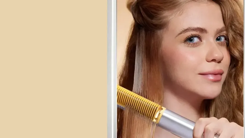 استفاده از برس حرارتی شیگلم Sleek Chic 3D برای صاف‌کردن مو