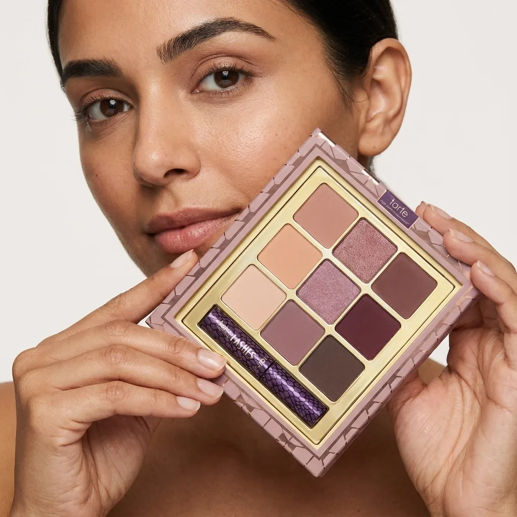 ست پالت سایه ۶ رنگ و ریمل تارت Tarte Lights Camera Lashes Vanity Palette