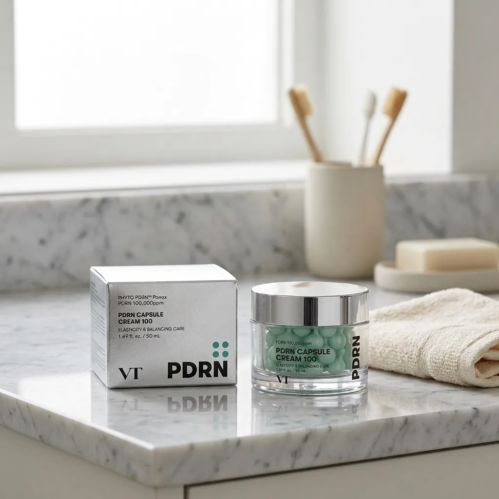 کرم کپسولی آبرسان و تقویت‌کننده خاصیت ارتجاعی VT مدل PDRN Capsule Cream 100 حجم ۵۰ میلی‌لیتر