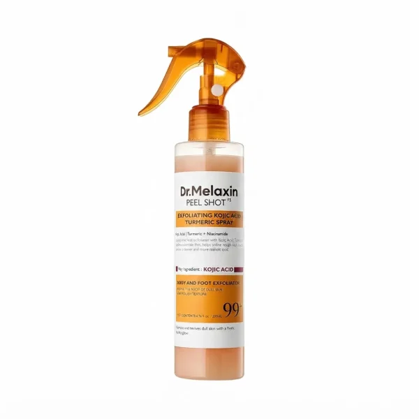 اسپری لایه بردار بدن دکترملکسین مدل Peel Shot Kojic Acid Turmeric