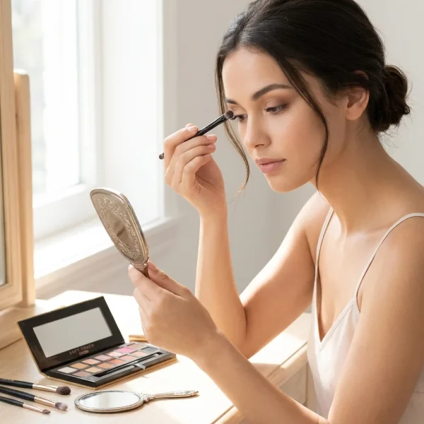 استفاده از پالت سایه ۱۴ رنگ فیوچر میکاپ Soft Touch در آرایش چشم