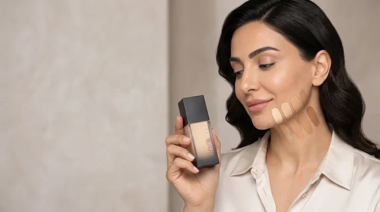 راهنمای رنگ کرم پودر هدی بیوتی؛ مقایسه 100B تا 300N