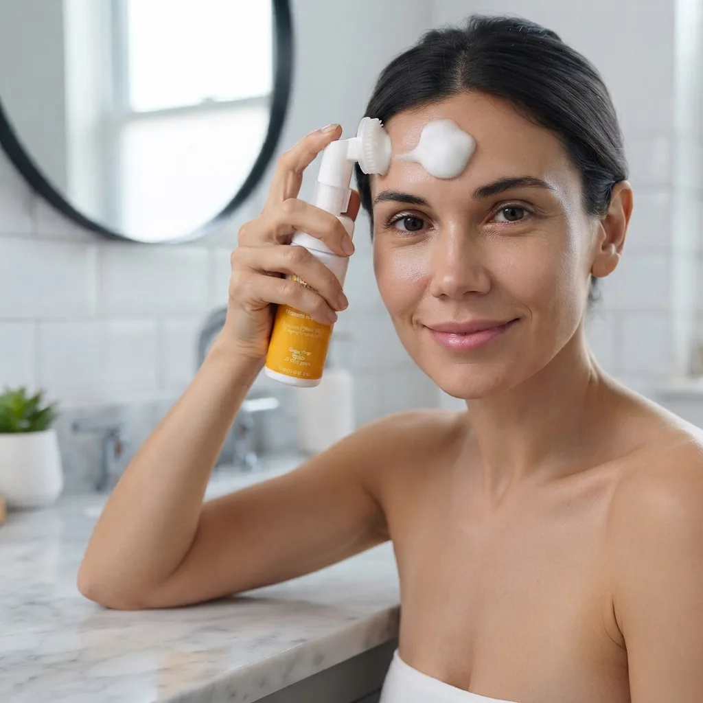 فوم شستوشوی صورت برسدار ویتالیر مدل Vitamin C