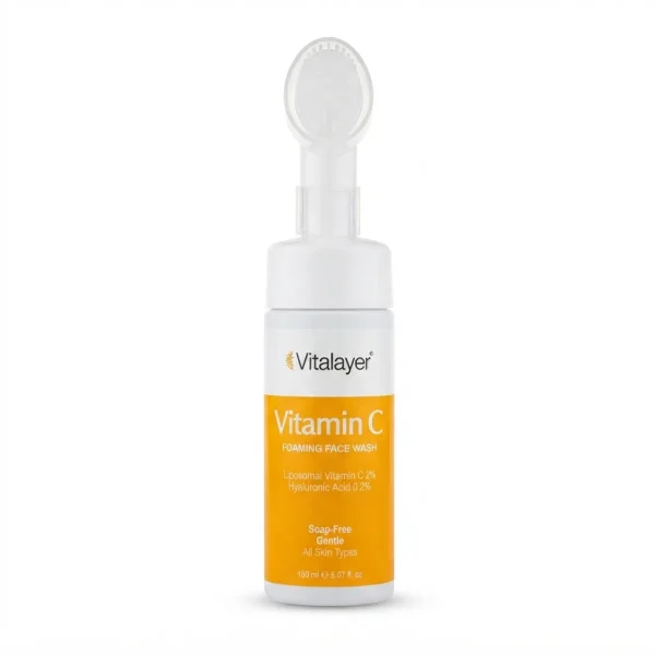 فوم شستوشوی صورت برسدار ویتالیر مدل Vitamin C