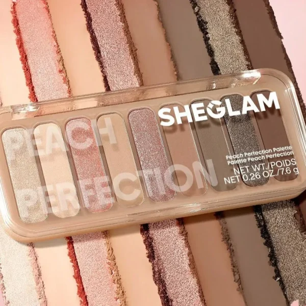 پالت سایه‌ی چشم ۹ رنگ شیگلم مدل Peach Perfection
